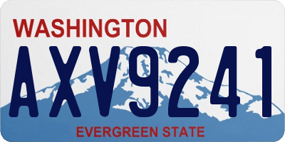 WA license plate AXV9241