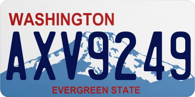 WA license plate AXV9249