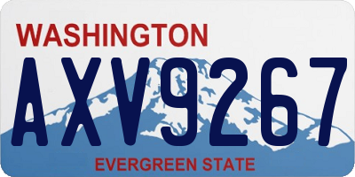 WA license plate AXV9267