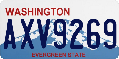 WA license plate AXV9269