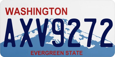 WA license plate AXV9272