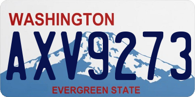 WA license plate AXV9273