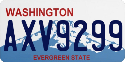 WA license plate AXV9299