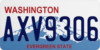 WA license plate AXV9306