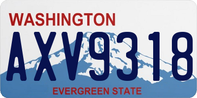 WA license plate AXV9318