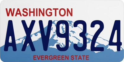 WA license plate AXV9324