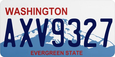 WA license plate AXV9327