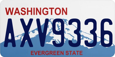 WA license plate AXV9336