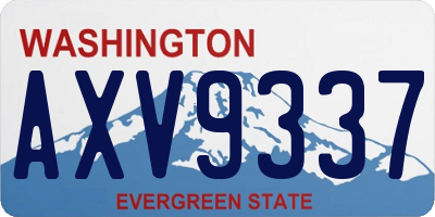 WA license plate AXV9337