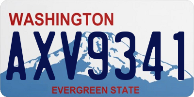 WA license plate AXV9341