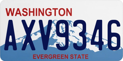 WA license plate AXV9346