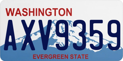 WA license plate AXV9359