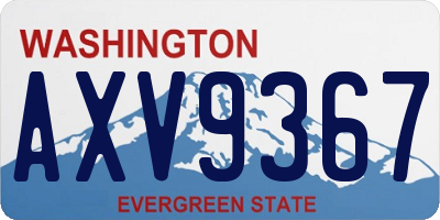 WA license plate AXV9367