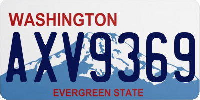 WA license plate AXV9369