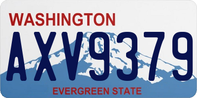 WA license plate AXV9379