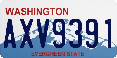 WA license plate AXV9391