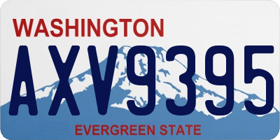 WA license plate AXV9395