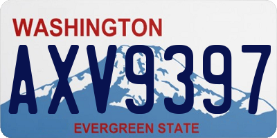 WA license plate AXV9397