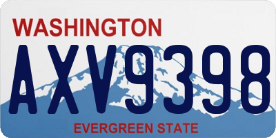 WA license plate AXV9398