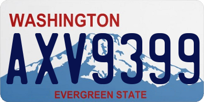 WA license plate AXV9399