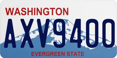 WA license plate AXV9400