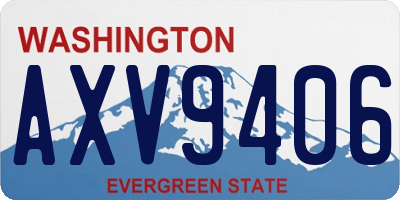 WA license plate AXV9406