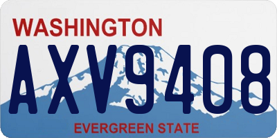 WA license plate AXV9408