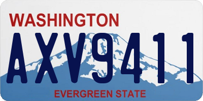 WA license plate AXV9411