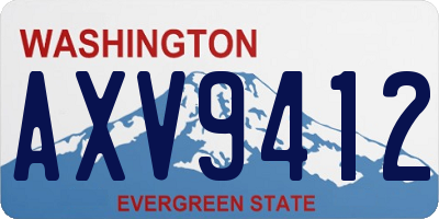 WA license plate AXV9412