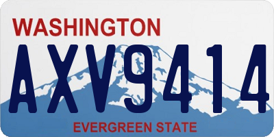 WA license plate AXV9414