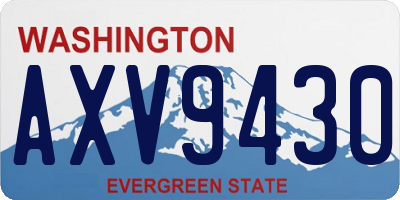WA license plate AXV9430