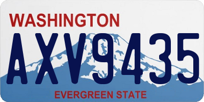 WA license plate AXV9435
