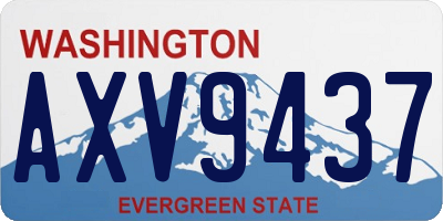 WA license plate AXV9437