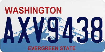 WA license plate AXV9438