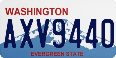 WA license plate AXV9440