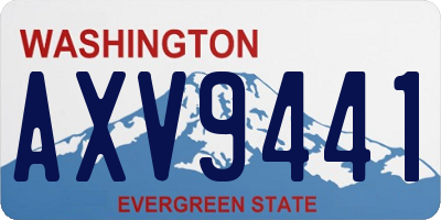 WA license plate AXV9441