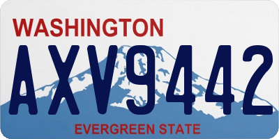 WA license plate AXV9442