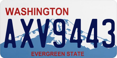 WA license plate AXV9443
