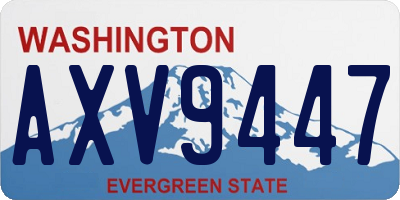 WA license plate AXV9447