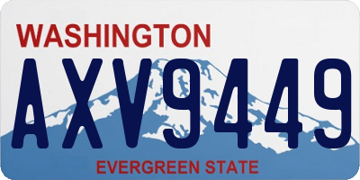 WA license plate AXV9449