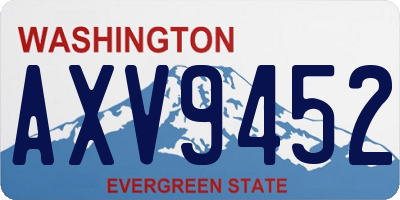 WA license plate AXV9452