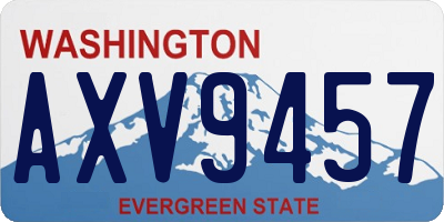 WA license plate AXV9457