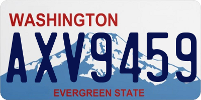 WA license plate AXV9459