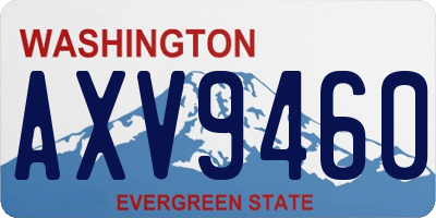 WA license plate AXV9460