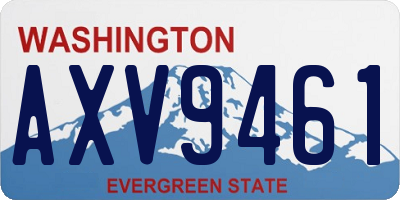 WA license plate AXV9461