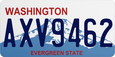 WA license plate AXV9462