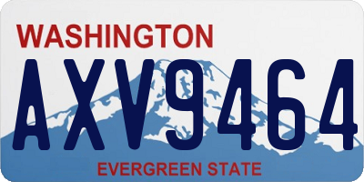 WA license plate AXV9464