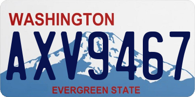 WA license plate AXV9467