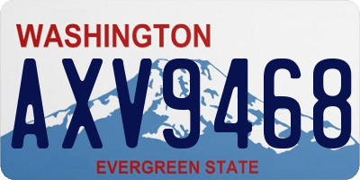 WA license plate AXV9468
