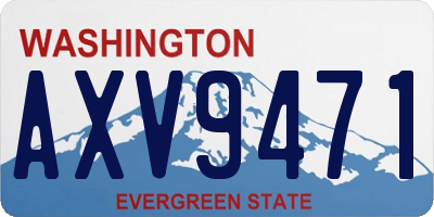 WA license plate AXV9471
